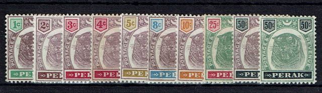 Image of Malayan States ~ Perak SG 66/75 MM British Commonwealth Stamp